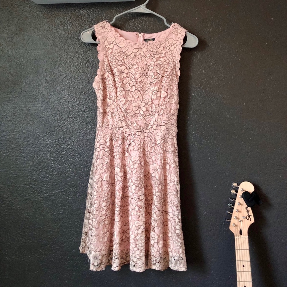 Pink and Black Lacey Dress